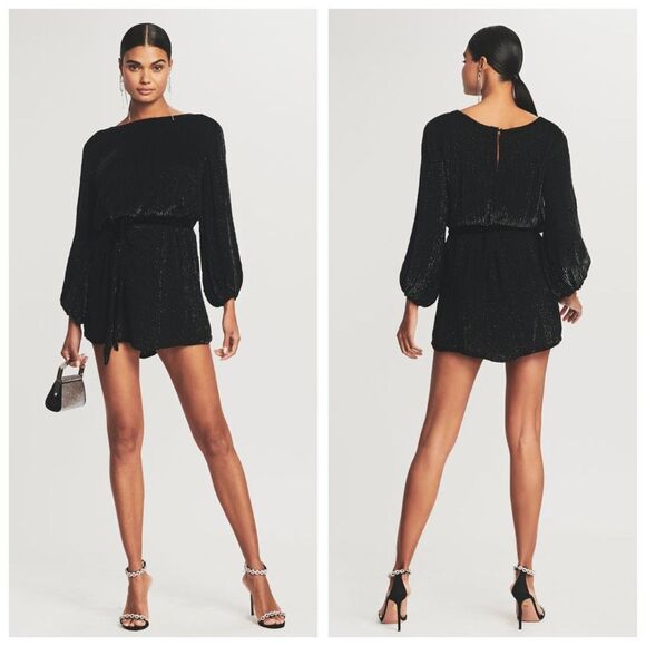 Retrofete Dresses & Skirts - NWT Retrofete Womens Grace Sequin Mini Dress Black Size XS